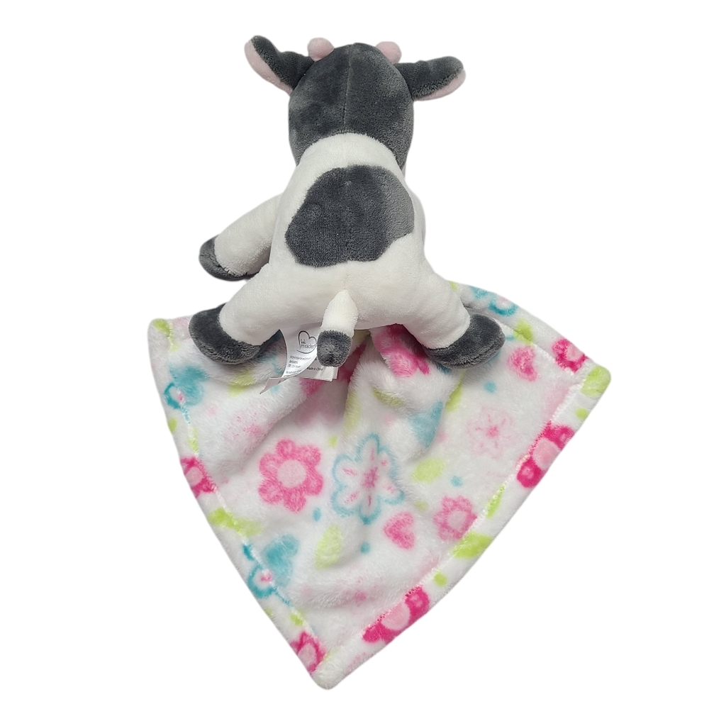 Little Miracles Cow Sweet Snuggles Security Blanket Lovey Plushie - Picture 5 of 7